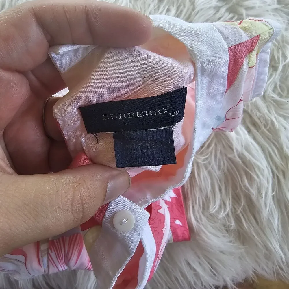 Top Shirt + Bottoms Reversible 12 Months Sleeveless Burberry Pink